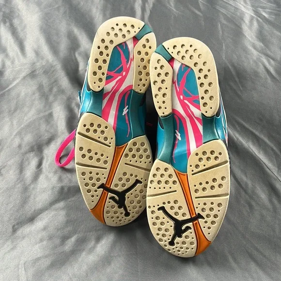 NIKE AIR JORDAN | VIII 8 RETRO South Beach White Turbo Green | Size 8.5 - Picture 7 of 10